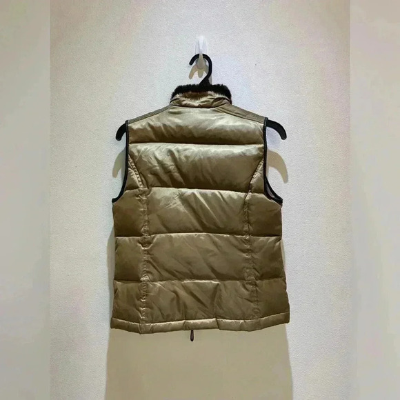 Charter Club Petite Women's Puffer Vest Faux Fur Collar Full Zip Brown Size P/P - Picture 3 of 12